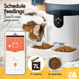 i.Pet Automatic Pet Feeder Dog Cat Wifi 7L Auto Smart Food Dispenser Timer Feed PET-FEEDER-7L-WIFI-WH