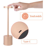 USB Charging Wireless Table Lamps, 1800mA Rechargeable LED Desk Lamp, 3 Color Modes V1237-ZY-528-256