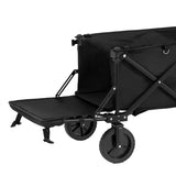 Gardeon Garden Cart with Opening Rear Black GCT-FABRIC-SIDE-120KG-BK