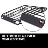 BULLET Car Roof Rack, 123 x 102 x 12cm Universal Luggage Carrier Steel Cage Vehicle Cargo V219-ATOCRBBULAS12