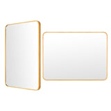 Wall Mirror Rectangular Aluminum Frame Bathroom 60x80cm GOLD V274-FT-BM-ALUSQ-GD6080