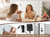 Embellir 90x60cm Makeup Mirror Large Hollywood Vanity Mirror with 18 Dimmable LED Bulbs MM-E-FRAME-6090LED-WH