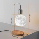 Levitating Moon Lamp with 15W Wireless Charger 3D Printed Lunar Sphere, Real Wood Base, 3 Ambient V1341-ZY-U67UZGBL-TOPSELLER3COLORCOL