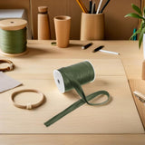 1 Roll Double Fold Satin Bias Tape for Sewing 2.5cm Green 50m V1366-AZ2-W-15354