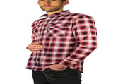 Mens 100% Cotton Flannelette Shirt Long Sleeve Check Authentic Flannel - Red/Navy - 3XL V563-FS-FP22-49-3XL