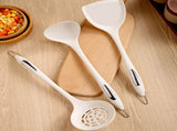 3-Piece Silicone Slotted Spoon Set for Wok Cooking, Non-Stick Kitchen Utensils V1192-AZ-W-26964
