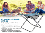 Camping Stool, Ultralight folding stool with Carrying Bag, 15.7inch for Ultralight Portable V1263-JX-1880