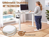 Artiss Standing Desk Electric Adjustable Ergonomic Office Table 100cm White HASD-ET156E-100-WH