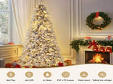 Jingle Jollys Christmas Tree 2.1m Flocking Pencil Tree LED Xmas 860 Tips White XM-TR-PENCIL-7FT-LED