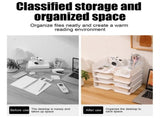 Stackable Paper Lter Tray Multi-Tier Plastic Desktop File Organizer Rack Open Document Book Storage V1369-AZ3-W-11133