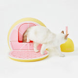 Vetreska Fruity Portable Cat Kitty Toilet Litter Box Tray House Lid Scoop Set Grapefruit V610-VK06-GR