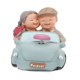 Elegant Resin Statue of Elderly Couple, Romantic Ornament for Valentine's Day, Wedding Decor, V1192-AZ-W-20539