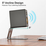 Desktop Speaker Stands with Vibration Absorption Pads, Metal Speaker Stands Pair Support Up to V1192-AZ-W-1091