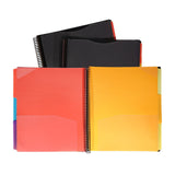 Spiral Binder Project Organizer - 6/12 Pockets with Assorted Tabs, Tear Poly Material, 1/3 Cut Tabs, V1189-LWWAL-20260401-05794