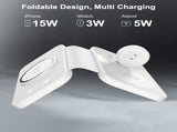 CHOETECH T616-F-WH 3in1 Magnetic Foldable Wireless Charger White V28-ELECHOT616FWH