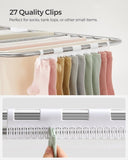 SONGMICS Foldable 2-Level Large Clothes Drying Rack with Adjustable Wings 33 Drying Rails and Clips V227-8498101000710