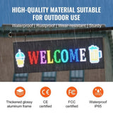 Programmable LED Sign, P10 Full Color LED Scrolling Panel, DIY Custom Text Animation Pattern Display V952-XGSGDBZP40X1EUY8FV3