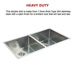 865x440mm Handmade Stainless Steel Undermount / Topmount Kitchen Sink with Waste V63-819493