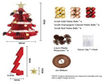 Jingle Jollys Paper Christmas Tree 47CM w/ Star Topper Xmas Decoration Tabletop Red DIY Ornament Set PAPER-TABLE-TR-38-RD
