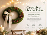 Natural Preserved Moss Wreath, 12 Green Real Moss Round Wreath Base, Blank DIY Moss Ring for Front V1192-AZ-W-17473