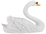 Resin Simulation Floating White Swan Figurine Ornament for Landscape Yard Gardening Decoration V1294-YM0901-3111200121111