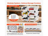Plastic Stackable Bins, 37.7 x 21.5 x 18 cm , Plastic Containers for Organizing & V952-DDWLX6GZ14LTCARKA001V0
