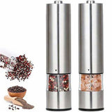 Electric Salt Grinder - Adjustable Automatic Spice Mill with Stainless Steel Body, Battery Operated V1366-AZ2-W-16558