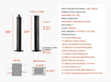 Cable Railing Post, 36x2x2 Inch Stair Railing Post, with Pre-Drilled 30&deg Angled Holes, Stainless V952-1JZLGZXHS914YIVIS001V0