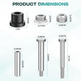 Golf Cart Rear Leaf Spring Bushings Kit for EZGO TXT 1994-up Gas and Electric Carts, Bushing Sleeves V1259-DP01-A-5486