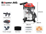 BAUMR-AG 30L Cordless Wet & Dry Vacuum Cleaner Kit, with 4Ah battery and Charger, Blower, HEPA V219-TOLWDVBM3SLA