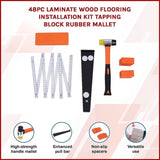 48Pc Laminate Wood Flooring Installation Kit Tapping Block Rubber Mallet V63-932081