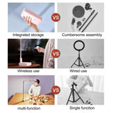 LED Portable Phone Holder Stand Wireless Remote Dimmable Selfie Fill Light Lamp Pink V201-PM001PI-AU