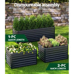 Green Fingers Garden Bed 240x80x77cm Planter Box Raised Container Galvanised Herb GARDEN-77-120-AG-FC2