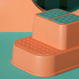 Toilet Step Stool Plastic Non Slip Heavy Duty Rollover Prevention Tool for Baby Children Yellow 1 V1294-YM0524-3116220005711