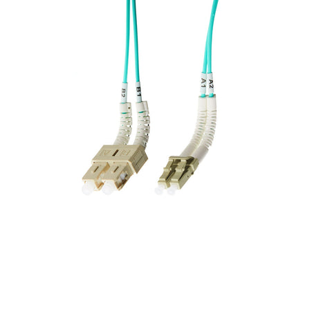 0.5m LC-SC Flexi Boot OM4 Multimode Fibre Optic Duplex Patch Leads 015.011.4100