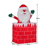 Christabelle 76cm Santa in Chimney Christmas Tree Warm White LED Lights Animated Decoration Orn 112_SHE104