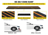 Curb 2 Pack, 6.5 cm Rise, Rubber Driveway Ramps, Heavy Duty 15 tons Weight Capacity Threshold V952-ZXDBLYPDGB2483DSGV0
