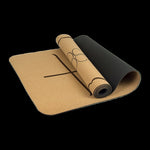 Natural Cork TPE Yoga Mat Sports Eco Friendly Exercise Fitness Gym Pilates V63-835681