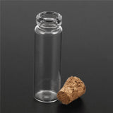 160Pcs 11X32mm Tiny Mini Empty Clear Cork Glass Bottles Vials 2Ml V1366-AZ2-W-15871
