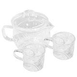 Glass Flower Teapot Small Loose Leaf Kettle for Scented Water Brewing Office and Home Use V1370-AZ4-16026
