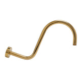 Stainless Steel S Shaped Raised Shower Arm and Flange NPT Brushed Gold Shower Head Extension Arm V1294-YM0626-3112220083711
