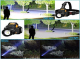USB Rechargeable Black T6 LED Headlamp with Motion Sensor for Outdoor Camping and Fishing LSB-59155