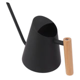 Watering Can with Long Spout Rustproof Stainless Steel Watering Pot with Wooden Handle for Garden V1294-YM0703-3111230098012