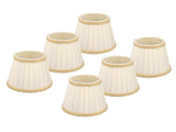 6Pcs Small Lamp Shade Clip On Drum Lampshade Cloth for Chandelier Candle Bulbs Lighting Accessories V1294-YM0703-3119230010711