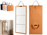 Foldable Full Length Mirror, Hanging Wall Folding with Handle Shatterproof Acrylic Design, Folds for V1107-CS-EGWTPM54