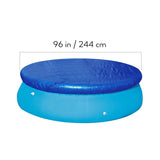 Durable Blue Pool Cover for Round Pools Protects Against Dust and Rain Easy to Use V1370-AZ4-10920