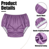 6 Pcs Adult Leakproof Incontinence Underwear for Women Men Pull on Cover Pant Washable Underpants V1192-AZ-W-28316