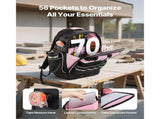Tool Backpack, 56 Pockets, Heavy-duty Tools Storage Organizer Work Bags with Laptop Compartment & V952-GJBBSLD1012I9UUIW001V0