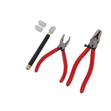 Glass Cutter Tool Kit Breaker Pliers Curve Jaw Glass Running Pliers Kit Glass Cutter Pen 2pcs Blades V1294-YM0706-3114230135011