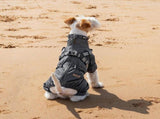 Dog Raincoat Waterproof Reflective Adjustable Harness Jacket - Black 5XL V1263-JX-7967-8